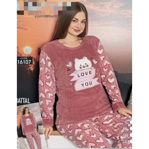 Γυναικείες πιτζάμες λούτρινες υπερμεγέθη  Γυναικείες πιτζάμες λούτρινες υπερμεγέθη