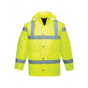 Τζάκετ parka κίτρινο με ανακλαστικές ταινίες Τζάκετ parka κίτρινο με ανακλαστικές ταινίες